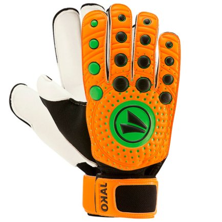 Вратарские перчатки Jako Dynamic 3.0 2516-15 цвет: оранжевый/черный/зеленый