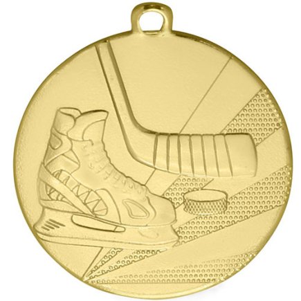 Медаль 50 мм Хоккей золото