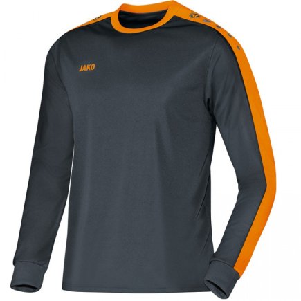 Олимпийка тренировочная Jako Jersey Striker L/S 4306-21 цвет: антрацит/оранжевый