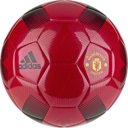 Мяч футбольный Adidas FC Manchester United FBL CW4154-5 размер 5 цвет: красный/черный (официальная гарантия)