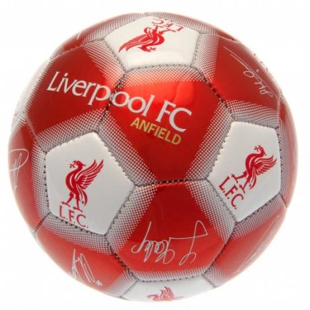 Мяч сувенирный Ливерпуль Liverpool F.C. с автографами размер 1