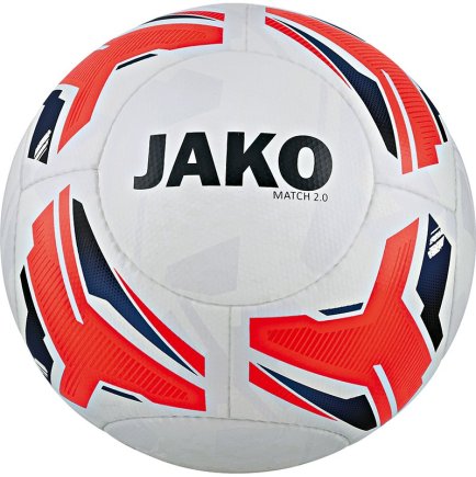 М'яч футбольний Jako Match 2.0 Розмір 4 2329-00-4 колір: білий/червоний