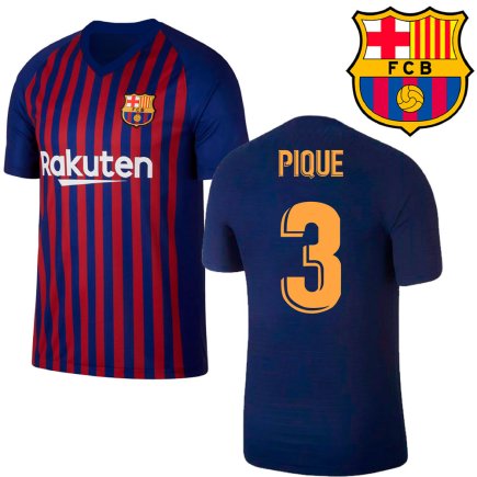 Футбольная форма Barcelona 3 Pique домашняя подростковая