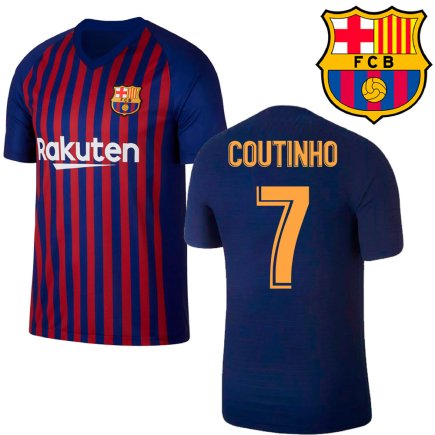 Футбольная форма Barcelona 7 Coutinho домашняя подростковая