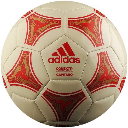 Мяч футбольный Adidas Conext 19 Capitano DN8640 размер 5 цвет: белый/красный (официальная гарантия)