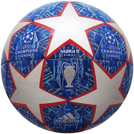 Мяч футбольный Adidas Finale M CPT DN8678 размер 5 цвет: синий/серебристый (официальная гарантия)