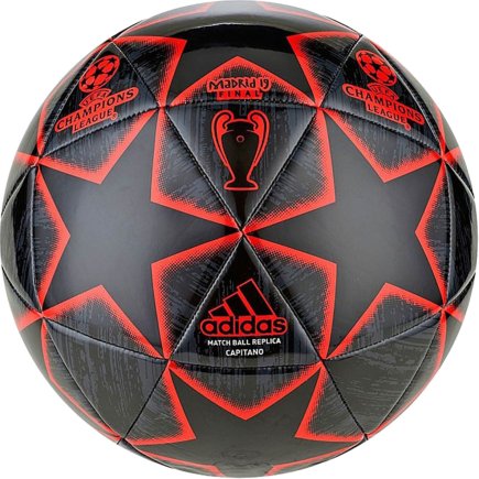 Мяч футбольный Adidas Finale M CPT DN8679 размер 4 цвет: черный/красный (официальная гарантия)