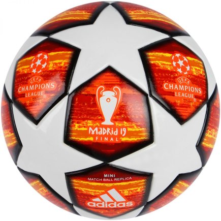 Мяч футбольный Adidas FINALE M MINI DN8684 размер 1 цвет: оранжевый/белый (официальная гарантия)