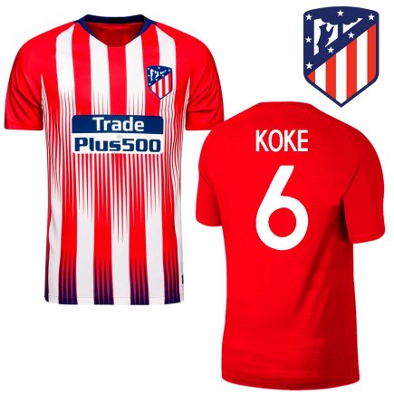 Футбольная форма Atletico Madrid 6 Koke домашняя подростковая