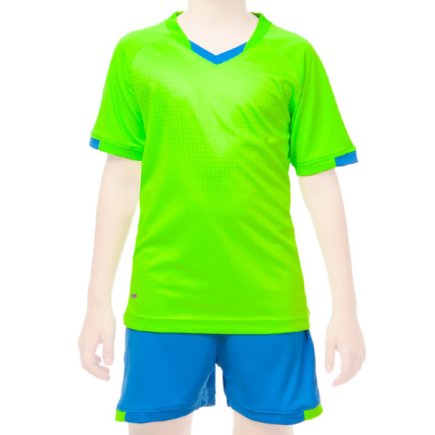 Футбольна форма підліткова колір: салатовий/синій
