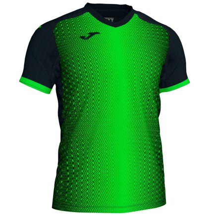 Футболка ігрова Joma SUPERNOVA 101284.117 колір: чорний/зелений