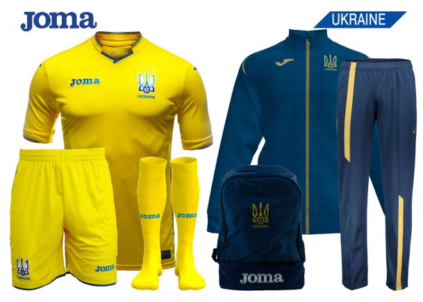 Бокс сет набор футболиста Joma Set Ukraine 5 цвет: желтый