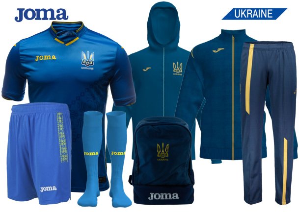 Бокс сет набор футболиста Joma Set Ukraine 6 цвет: синий