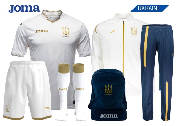 Бокс сет набір футболіста Joma Set Ukraine 5 колір: білий