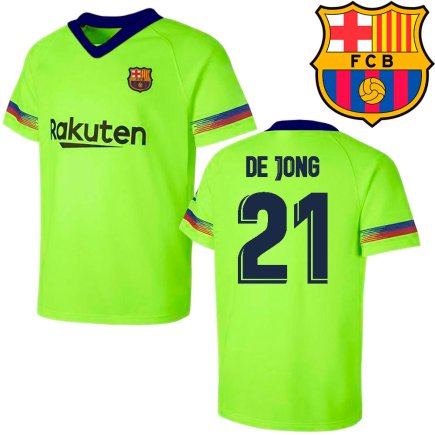Футбольная форма Barcelona 21 De Jong гостевая подростковая