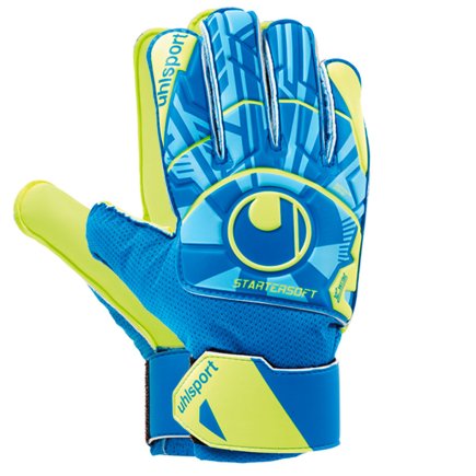 Воротарські рукавиці Uhlsport RADAR CONTROL STARTER SOFT 101112701 колір: синій/жовтий