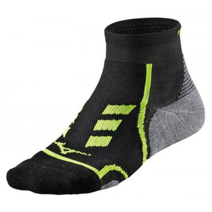 Шкарпетки Mizuno Drylite Trail 1/2 колір: чорний/салатовий