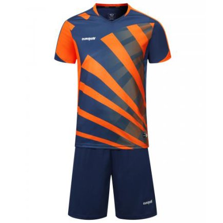 Футбольная форма Europaw № 023 цвет: темно-синий/оранжевый