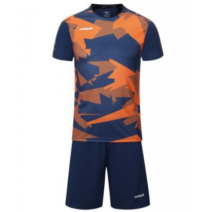 Футбольна форма Europaw № 022 колір: темно-синій/помаранчевий