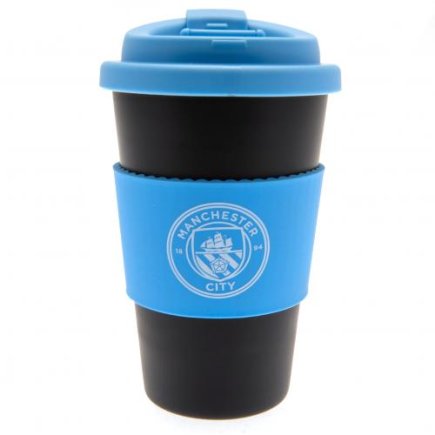 Пластиковий стакан Manchester City F.C. (стакан Манчестер Сіті) 400 мл колір: блакитний/чорний