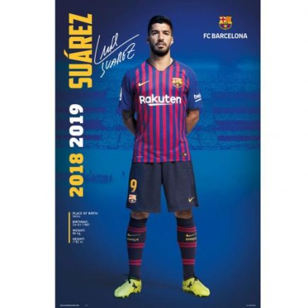 Постер Барселона Суарес F.C. Barcelona Poster Suarez 30