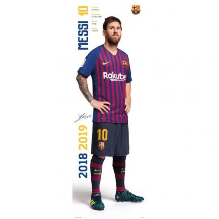 Постер на дверь Барселона Месси F.C. Barcelona Door Poster Messi 312