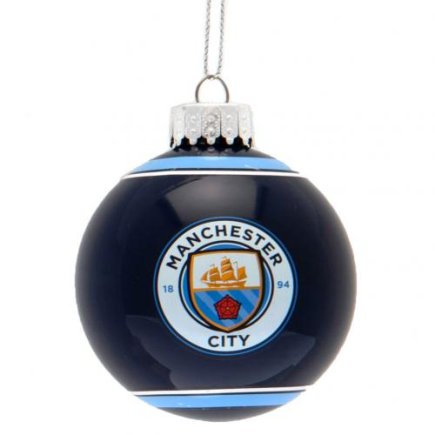 Елочная игрушка Манчестер Сити Manchester City F.C. Glass Bauble