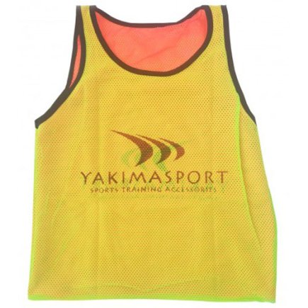 Манишка Yakimasport 100361 двухсторонняя взрослая цвет: салатовый/оранжевый