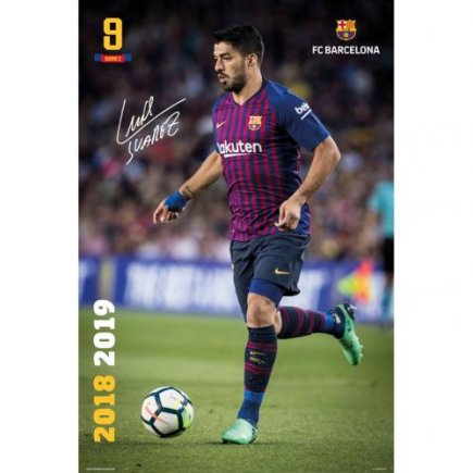 Постер Барселона Суарес F.C. Barcelona Poster Suarez 28