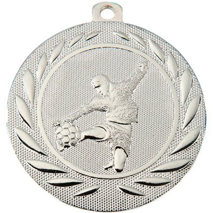 Медаль 50 мм Футбол серебро