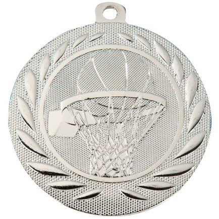 Медаль 50 мм Баскетбол серебро