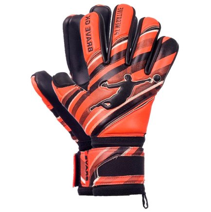 Воротарські рукавиці Brave GK Power Train колір: чорний/помаранчевий Воротарські рукавиці Brave GK Power Train колір: чорний/помаранчевий