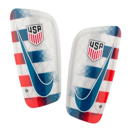 Щитки футбольные Nike Mercurial Lite USA SP2124-100 цвет: белый/мультиколор