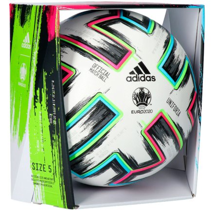 Мяч футбольный Adidas Uniforia PRO OMB EURO 2020 FH7362 размер 5 цвет: мультиколор (официальная гарантия)