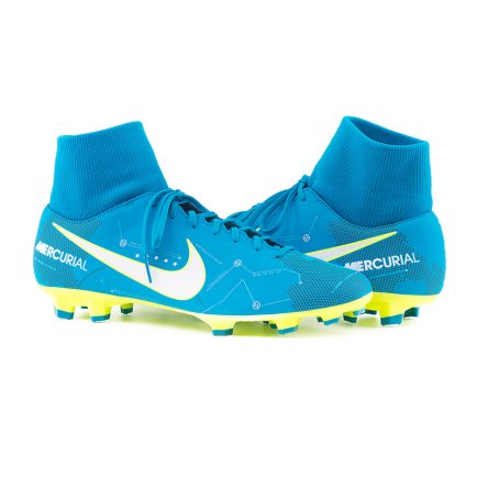 Бутсы Nike Mercurial VICTORY VI DF Neymar FG 921506-400 цвет: голубой/мультиколор