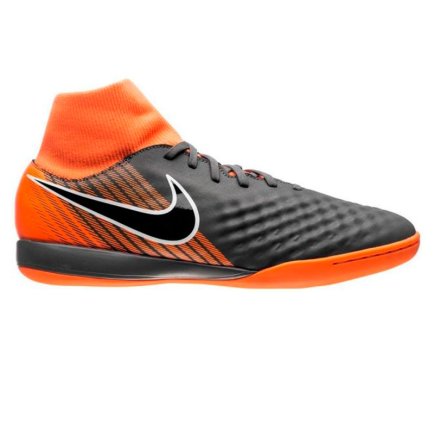 Обувь для зала (футзалки Найк) Nike Magista ObraX 2 Academy DF IC AH7309-080 цвет: оранжевый/серый