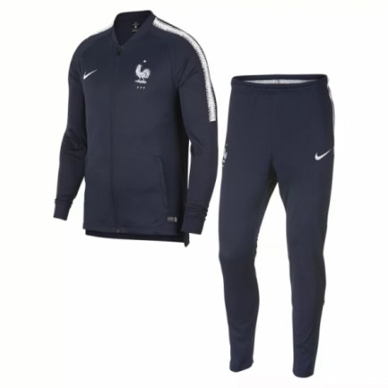 Тренировочный костюм Nike France Tracksuit Dry Squad Knit 893384-451 цвет: синий/белый