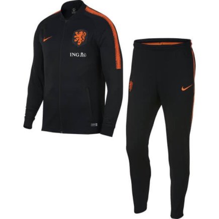Спортивный костюм Nike KNVB M NK DRY SQD TRK SUIT K 893387-011 цвет: черный/оранжевый