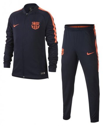 Спортивний костюм Nike JR Barcelona Dry Squad Knit AH6901-451 підлітковий колір: темно-синій/помаранчевий