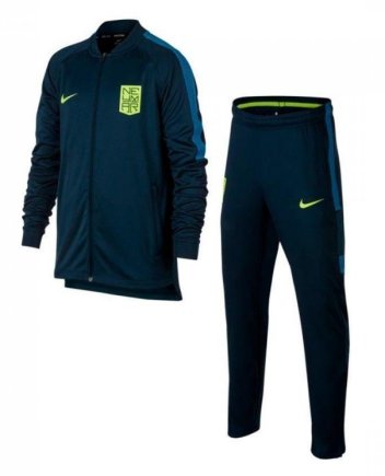 Спортивный костюм Nike Neymar DriFit Squad TrackSuit JR 883125-454 подростковый цвет: темно-синий/мультиколор