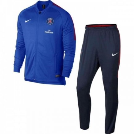 Спортивный костюм Nike Paris Saint Germain Squad Tracksuit 854722-440 подростковый цвет: темно-синий/синий