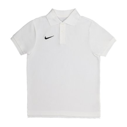 Футболка-поло Nike Short Sleeve Boys Core Polo JR 456000-100 детская цвет: белый - Официальная Продукция
