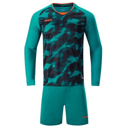 Футбольная форма Europaw № 027W цвет: темно-зеленый/оранжевый Футбольная форма Europaw № 027W цвет: темно-зеленый/оранжевый