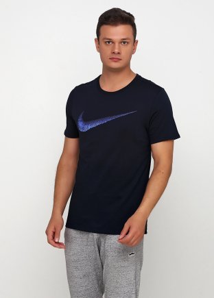 Футболка Nike M NSW TEE HANGTAG SWOOSH 707456-475 цвет: синий/голубой