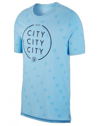 Футболка Nike Manchester City FC Squad Men's T-Shirt 913405-488 цвет: голубой