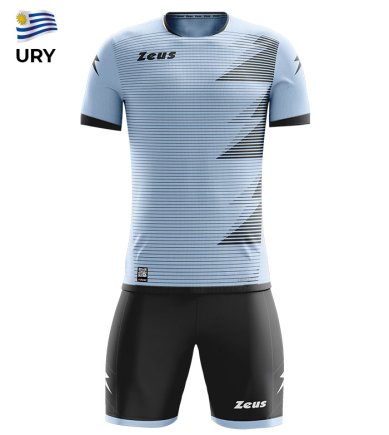 Футбольна форма Zeus KIT MUNDIAL SK/NE Z01128 колір: блакитний/чорний