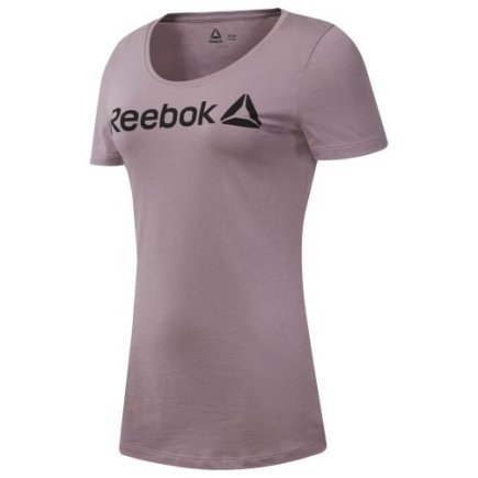 Футболка Reebok LINEAR READ LILFOG DU4650 жіноча колір: фіолетовий Футболка Reebok LINEAR READ LILFOG DU4650 жіноча колір: фіолетовий