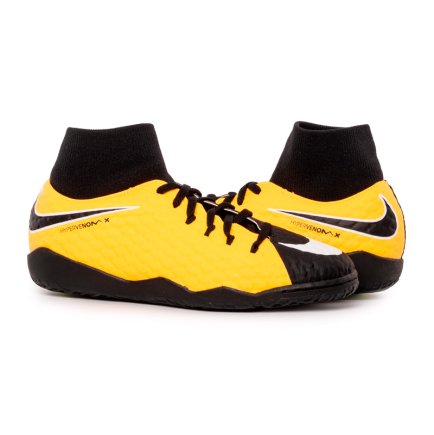 Обувь для зала (футзалки Найк) Nike Jr. HypervenomX Phelon III Dynamic Fit IC 917774-801 детские
