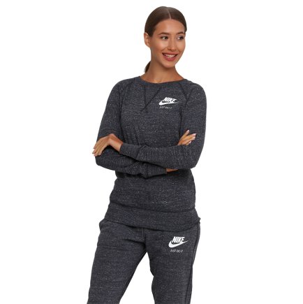 Спортивна кофта Nike W NSW GYM VNTG CREW 883725-060 жіночі колір: сірий
