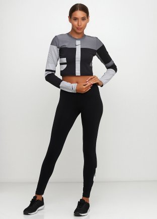 Лосини Nike W NSW LEG A SEE LGGNG LOGO 806927-010 жіночі колір: чорний